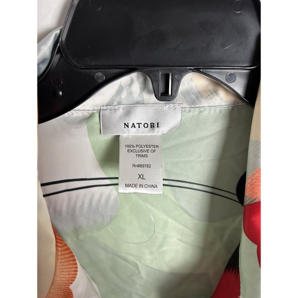 Natori Women’s Floral Size XL Button Front L/S Pajama Top Shirt - Picture 3 of 3